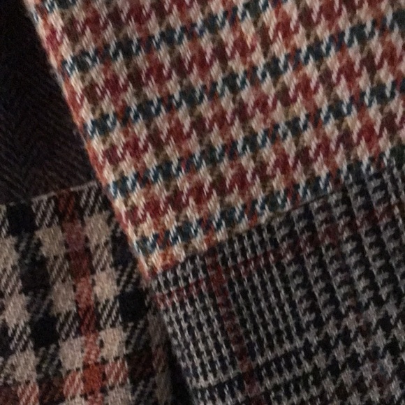 The Limited Vintage Patchwork Tweed Houndstooth Plaid Blazer Size Medium M - Picture 9 of 15